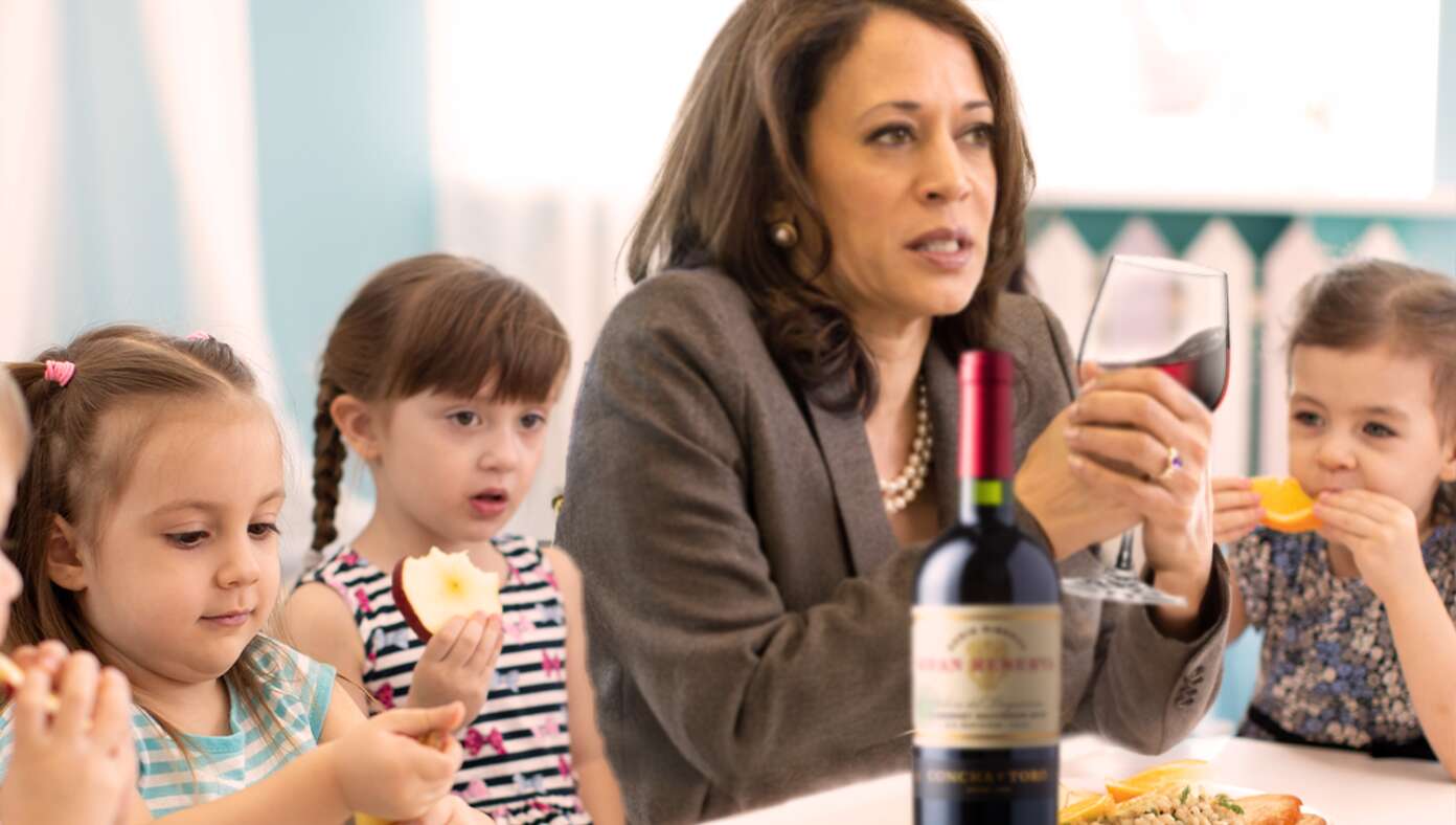 ‘Don’t Let Anyone Take Your Power,’ Tipsy Aunt Kamala Tells Confused Five-Year-Olds at Thanksgiving Kids’ Table