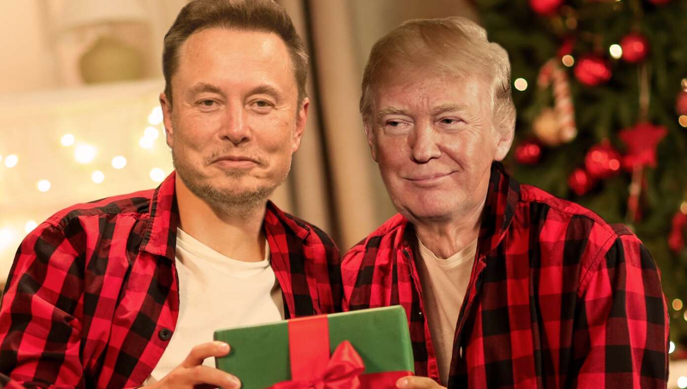 Adorable: Trump And Musk Debut Matching Christmas Pajamas