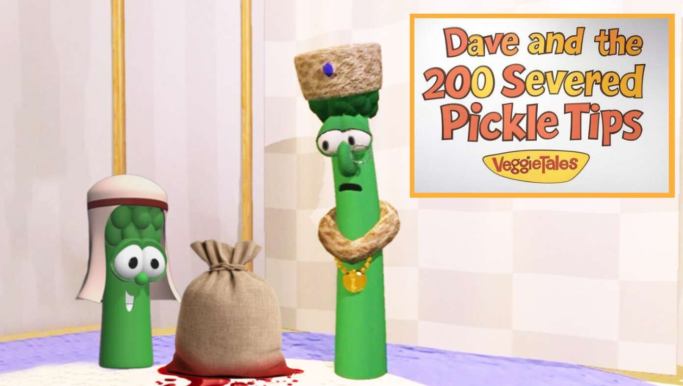 Lost VeggieTales Episode Discovered Where David Brings King Saul 200 Severed Pickle Tips