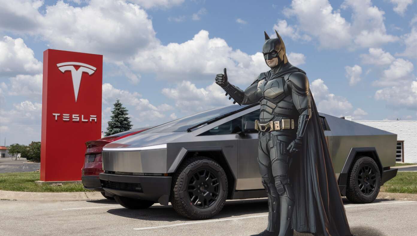 Batman Trades In Batmobile For Cybertruck