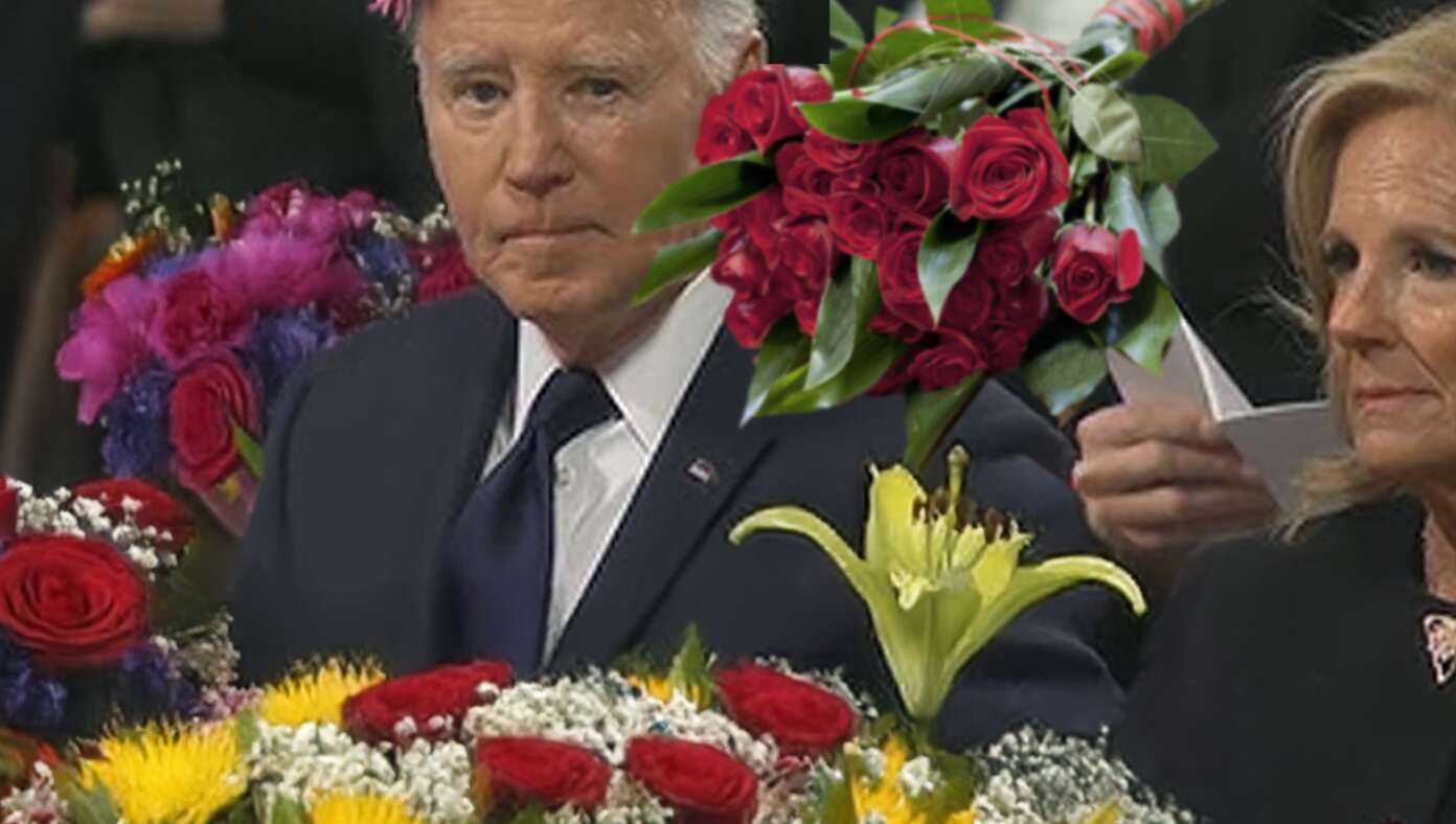 Awkward: Mourners At Jimmy Carter Funeral Place Flowers On Biden