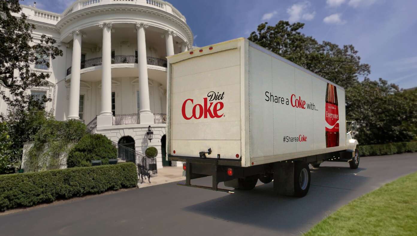 Diet Coke Truck Seen Backing Up To White House Doors