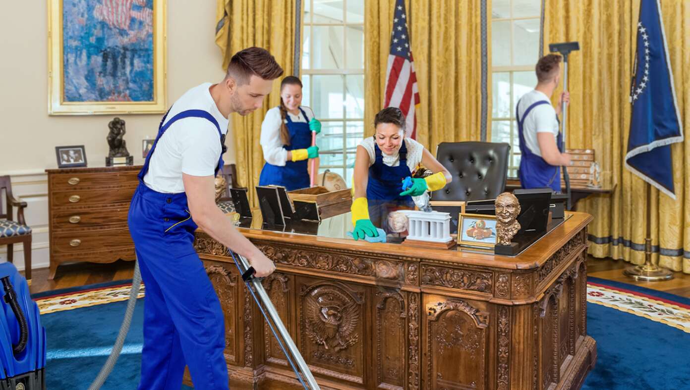 Cleaning Crew Arrives At White House To Get Rid Of Old Man Smell