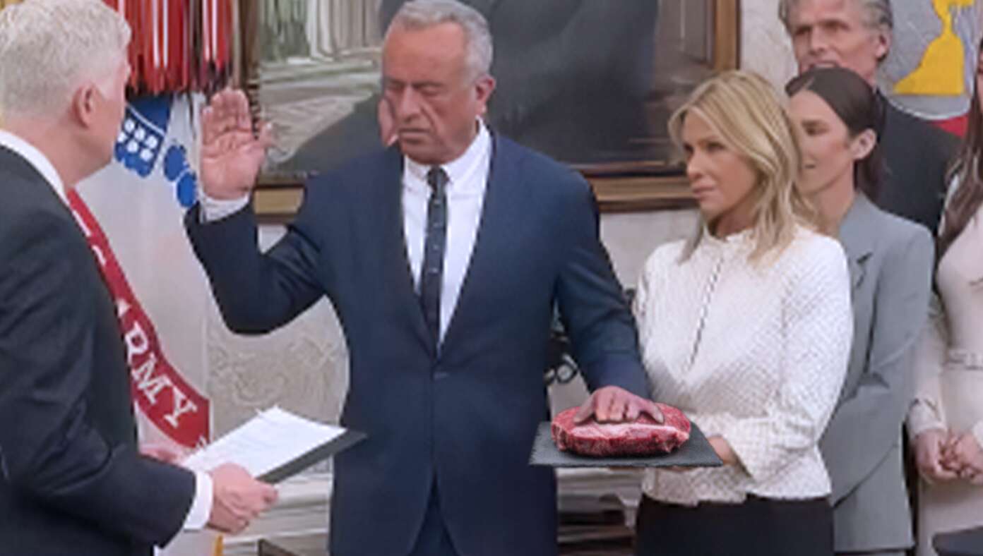 RFK Jr. Sworn In On Raw 32 Ounce Ribeye