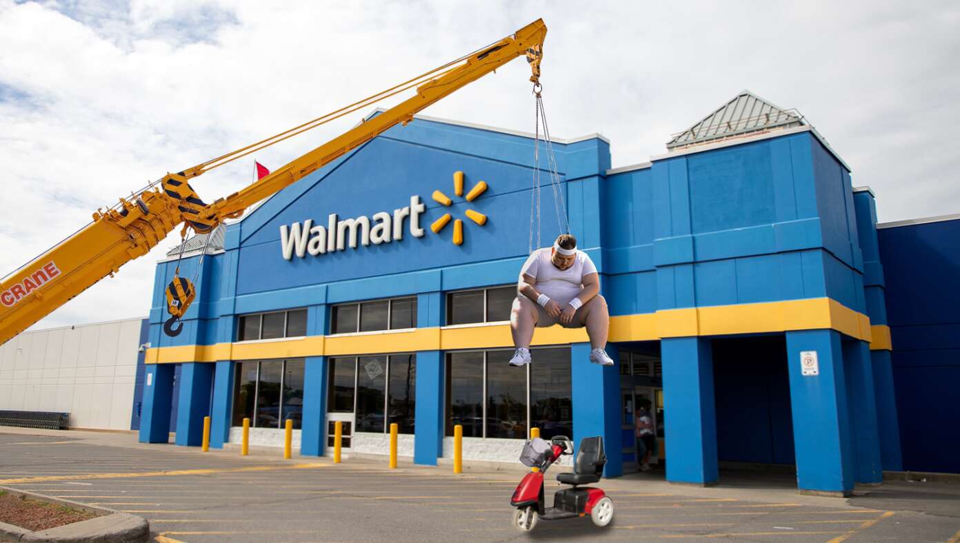 Walmart Introduces Mobility Crane To Lift Shoppers Into Their Mobility Scooters