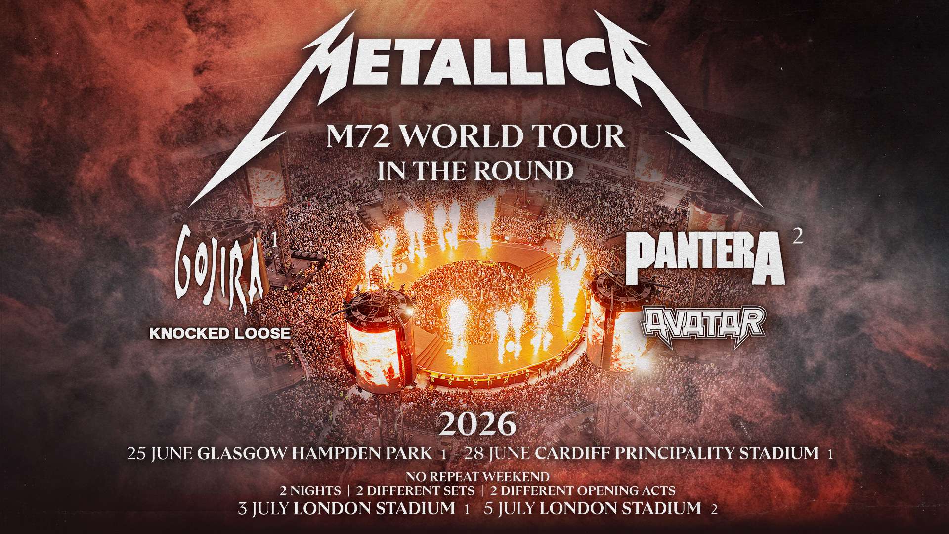 Metallica Announce 2026 UK and European Dates for the M72 World Tour