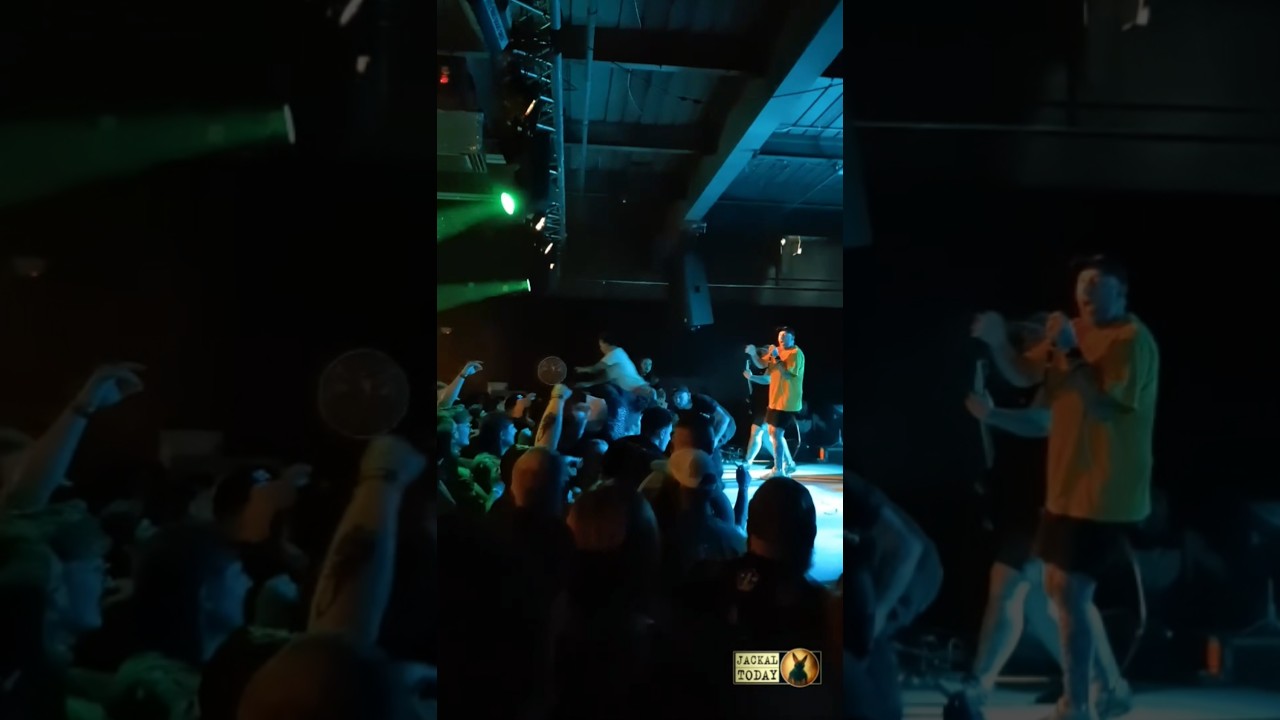 Dangerous stage diving at The Acacia Strain in Greensboro, NC (06/05/2025)