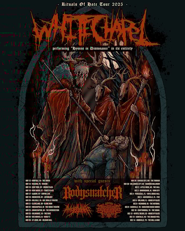 WHITECHAPEL Bravely Announces They're Still Playing Music in 2025, Will Subject U.S. to 'Hymns In Dissonance' in Its Entirety