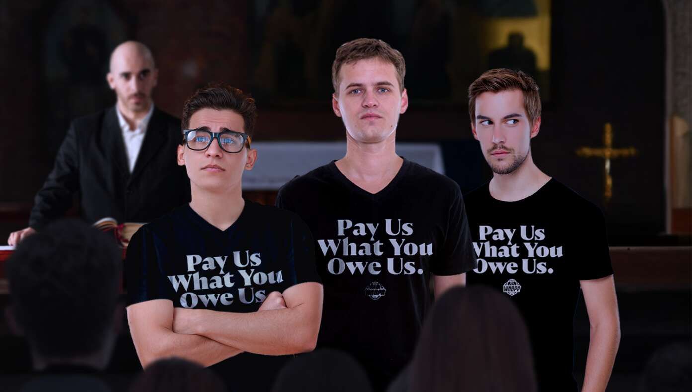 Youth Pastors Show Up To Church In ‘Pay Us What You Owe Us’ Shirts