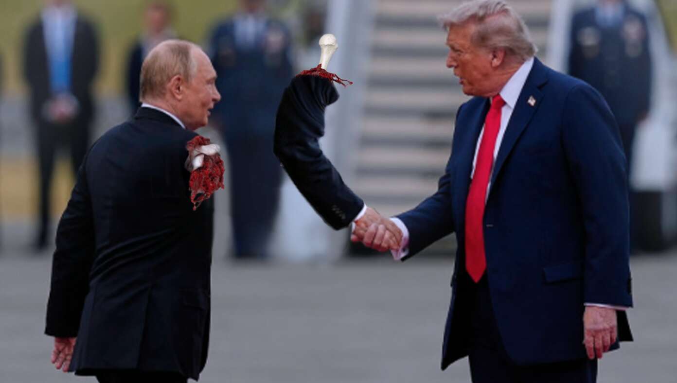 Disaster Strikes As Trump Accidentally Rips Putin's Arm Off With Macho Handshake