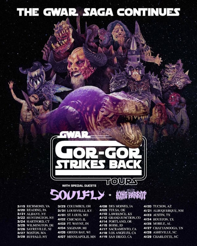GWAR Crawls Out of Sewer to Terrorize America Again with SOULFLY and KING PARROT in 2026