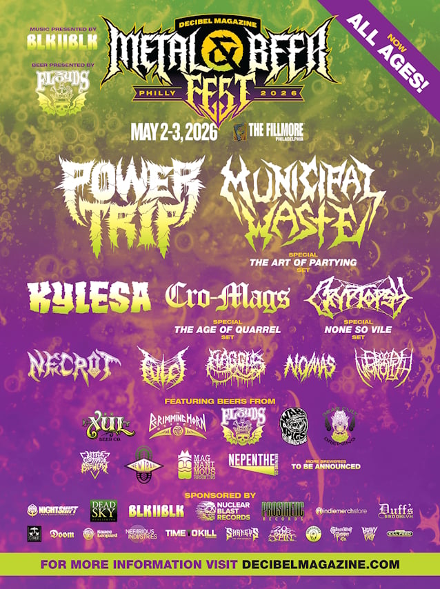 POWER TRIP And MUNICIPAL WASTE To Headline 2026 Decibel Magazine Metal & Beer Fest: Philly Because Apparently Fermented Hops And Feedback Aren't Already A Thing