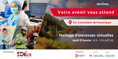 Maillage d’entrevues virtuelles – Votre futur emploi en CB, parce que le chômage, c’est trop mainstream