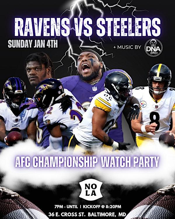 Ravens vs Steelers AFC North Championship HipHop Watch Party Trolling NOLA SEAFOOD