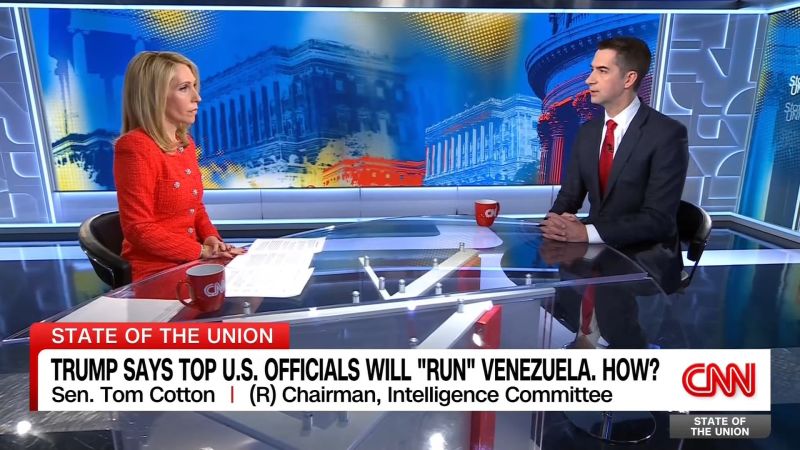 Sen. Cotton Explains Trump’s Venezuela ‘Run’ Comment Like He’s Translating for a Toddler Who Wants a Juice Box