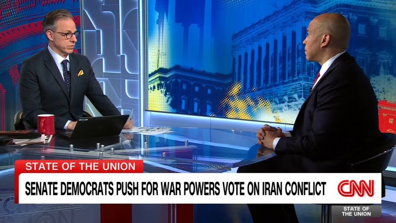 Booker: ‘The Senate should not be operating as business as usual’ amid Iran war | CNN Politics