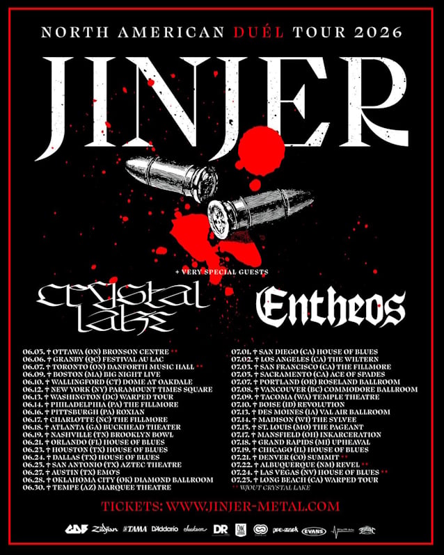 JINJER’s 2026 Tour: Because Metal Needs More Headbanging Than Your Grandma’s Bingo Night, Feat. CRYSTAL LAKE and ENTHEOS!