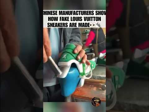 A Chinese manufacturer shows how fake Louis Vuitton shoes are made