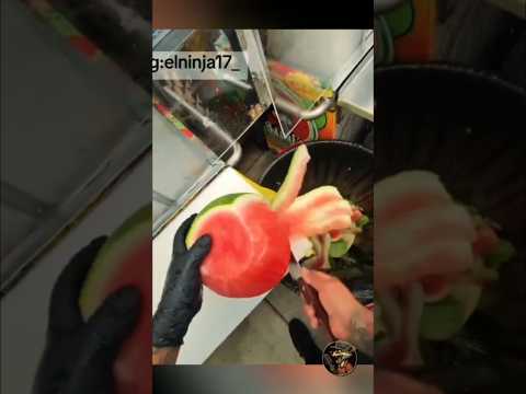 I think I’ve learned how to peel a watermelon😆