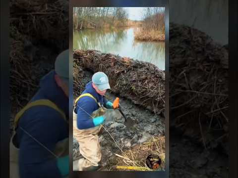 Removing a beaver dam because it was blocking water flow