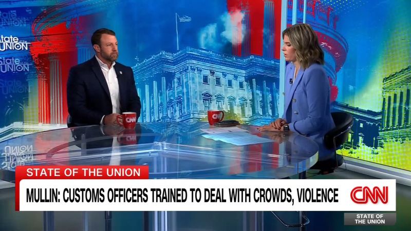 Kasie Hunt bothering Mullin about ICE heroics at voting stations