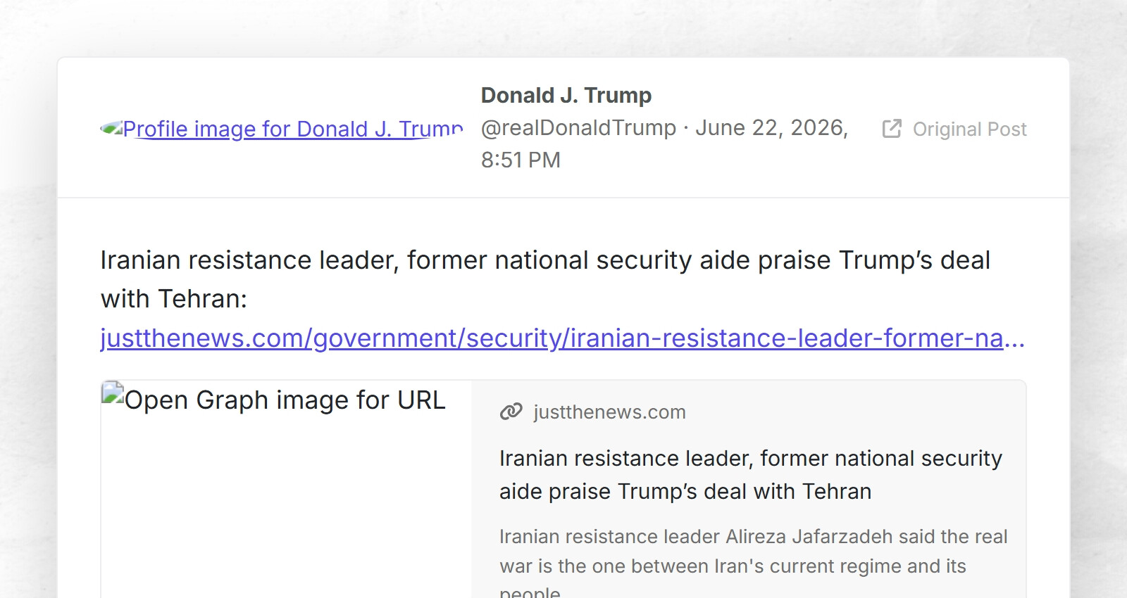 THE ORANGE ORACLE UNLEASHES MIDDLE EAST MIRACLE WITH IRAN DEAL