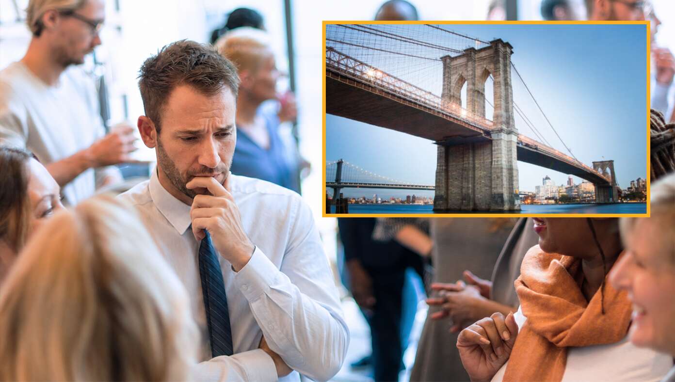 Introverted Conference Attendee Torn Between Participating In Icebreaker And Throwing Self Off Bridge