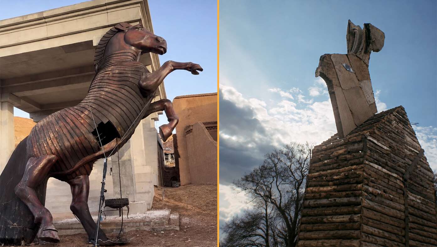 Christopher Nolan Criticized For Not Depicting Trojan Horse As Historically Accurate Large Wooden Rabbit