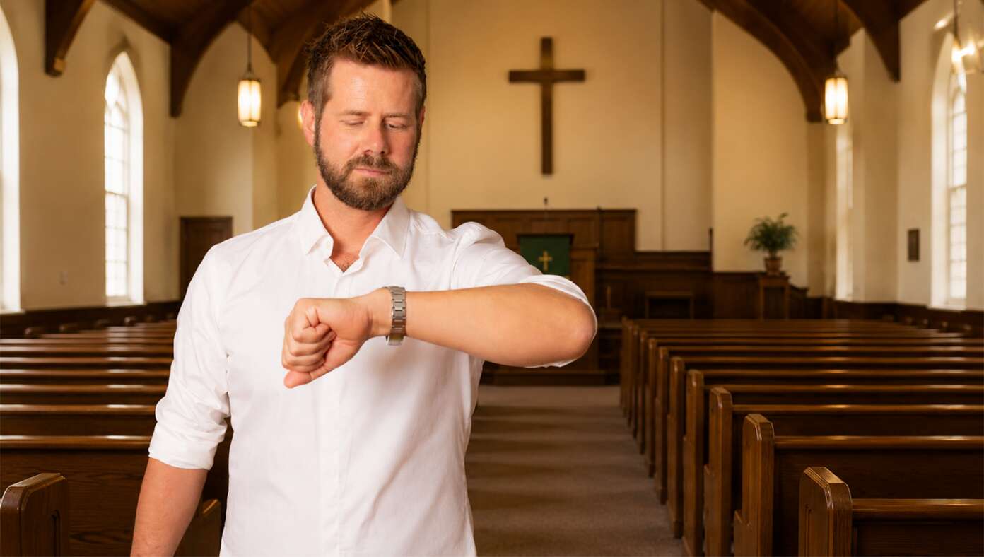 Dad Whose Wife And Kids Are Away Arrives At Church 3.5 Hours Early