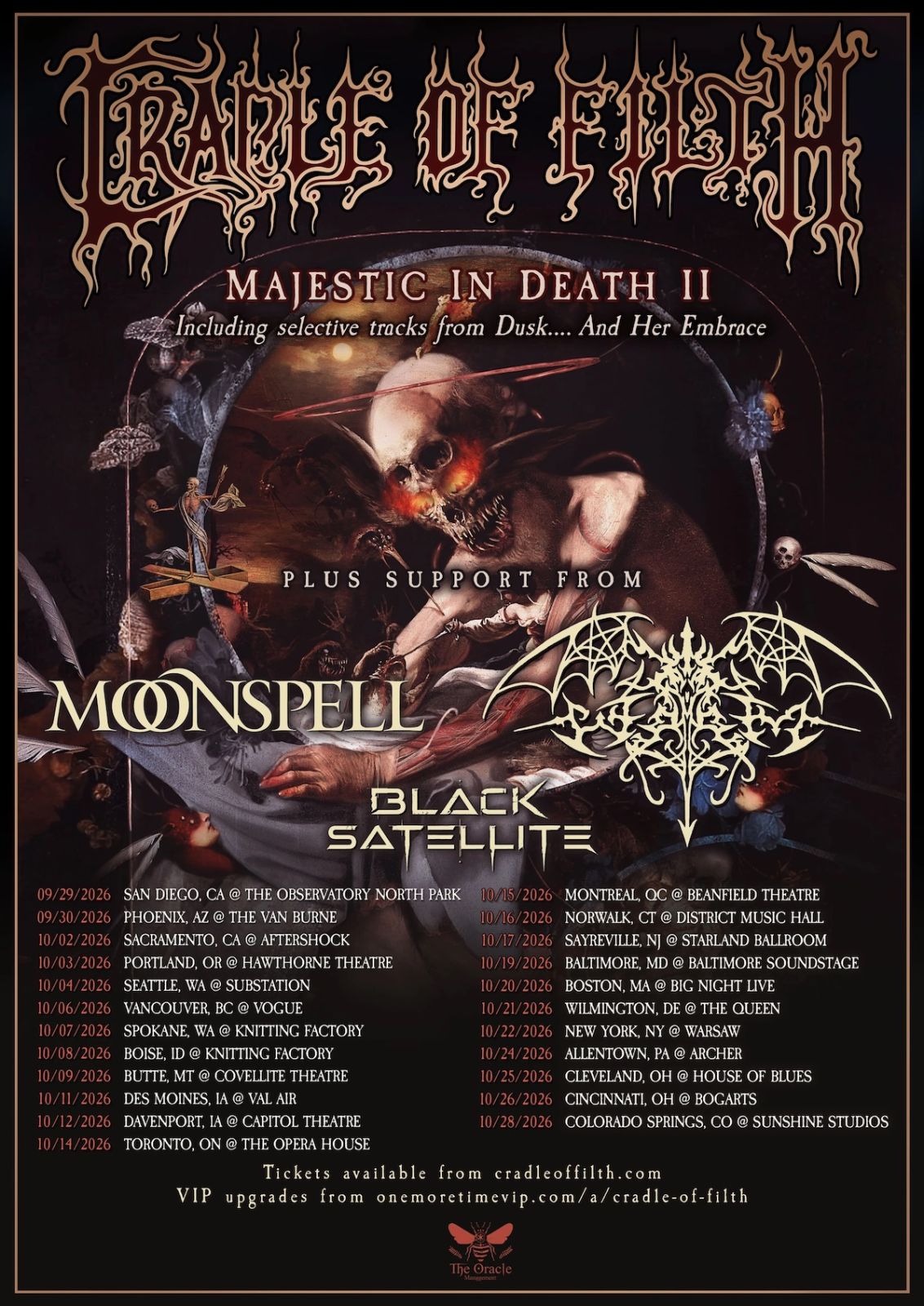 Cradle of Filth Hits Road with Moonspell for Fall 2026 Tour
