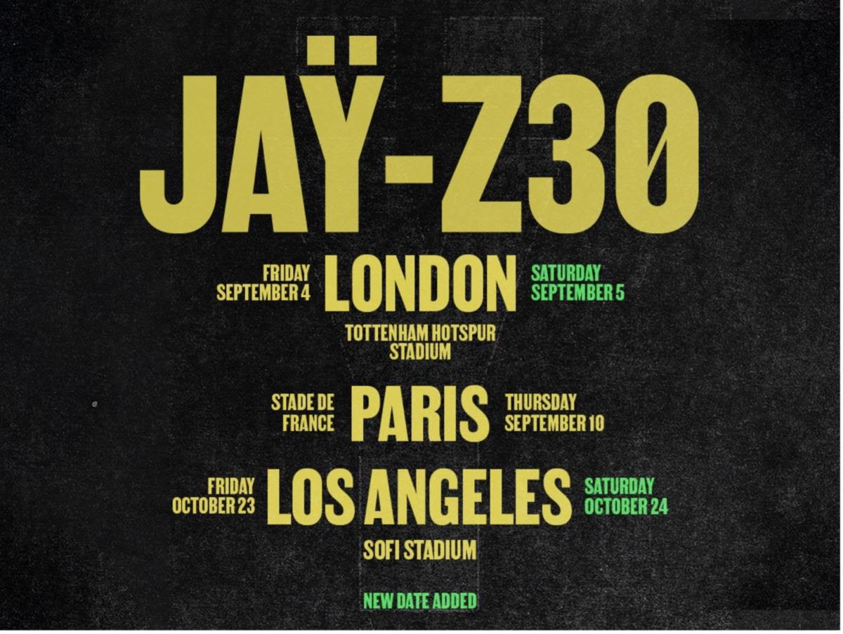 JAY-Z Adds LA and London Dates to 30th Anniversary Tour