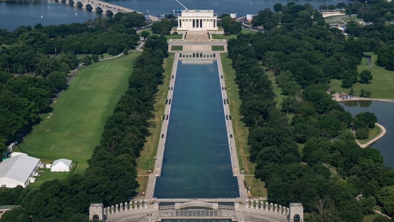 Trump Tries Fixing Reflecting Pool, Because That's The Real Priority