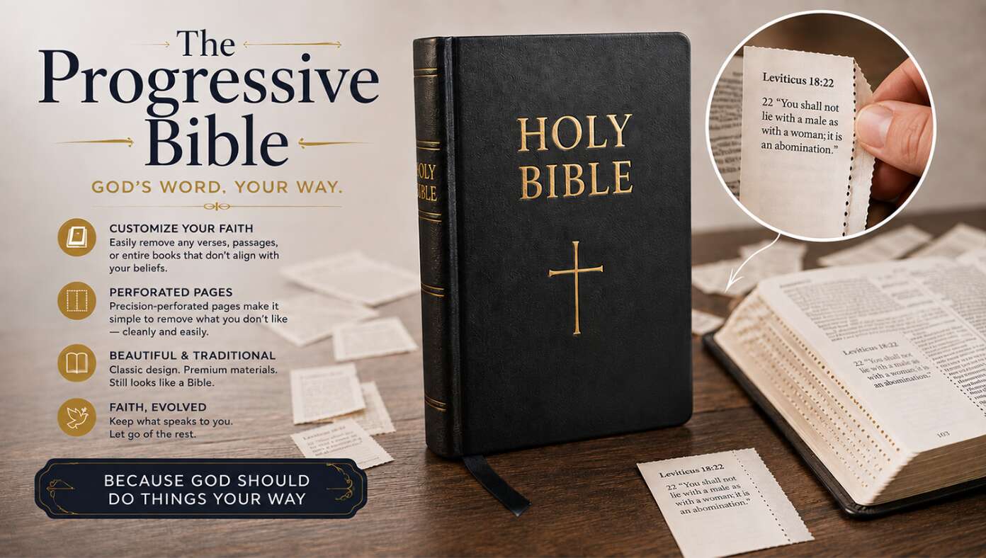 New Progressive Bible Features Perforated Pages For Easy Removal Of Parts You Don’t Like