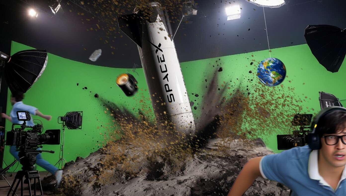 SpaceX Crashes Rocket Into Hollywood Soundstage