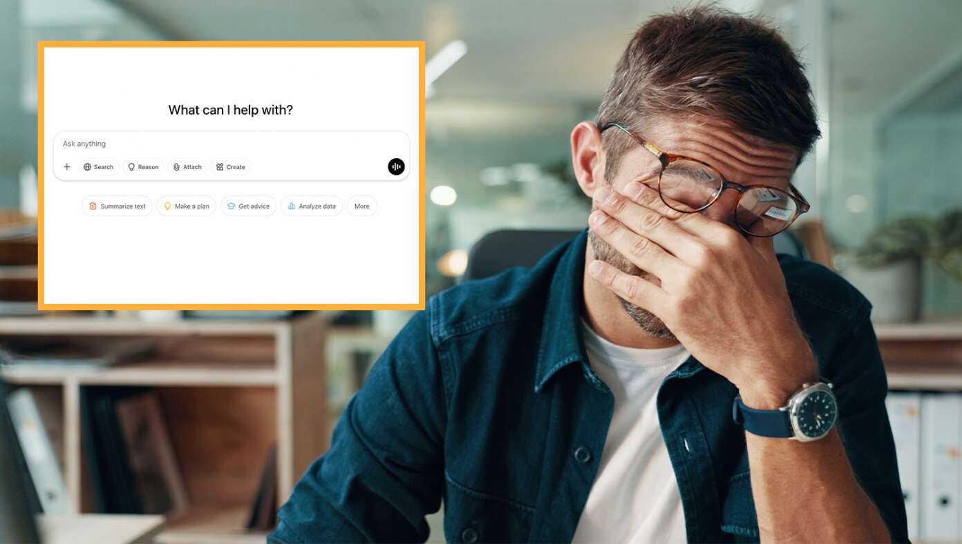 Man Exhausted After Long Day Of Typing Stuff Into ChatGPT