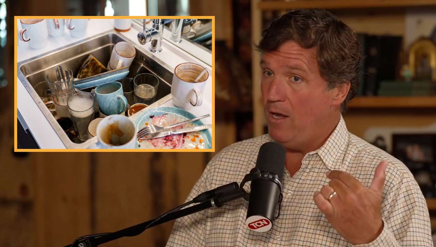 Tucker Carlson Tells Wife That Israel Must Have Planted All Those Dirty Dishes In The Sink