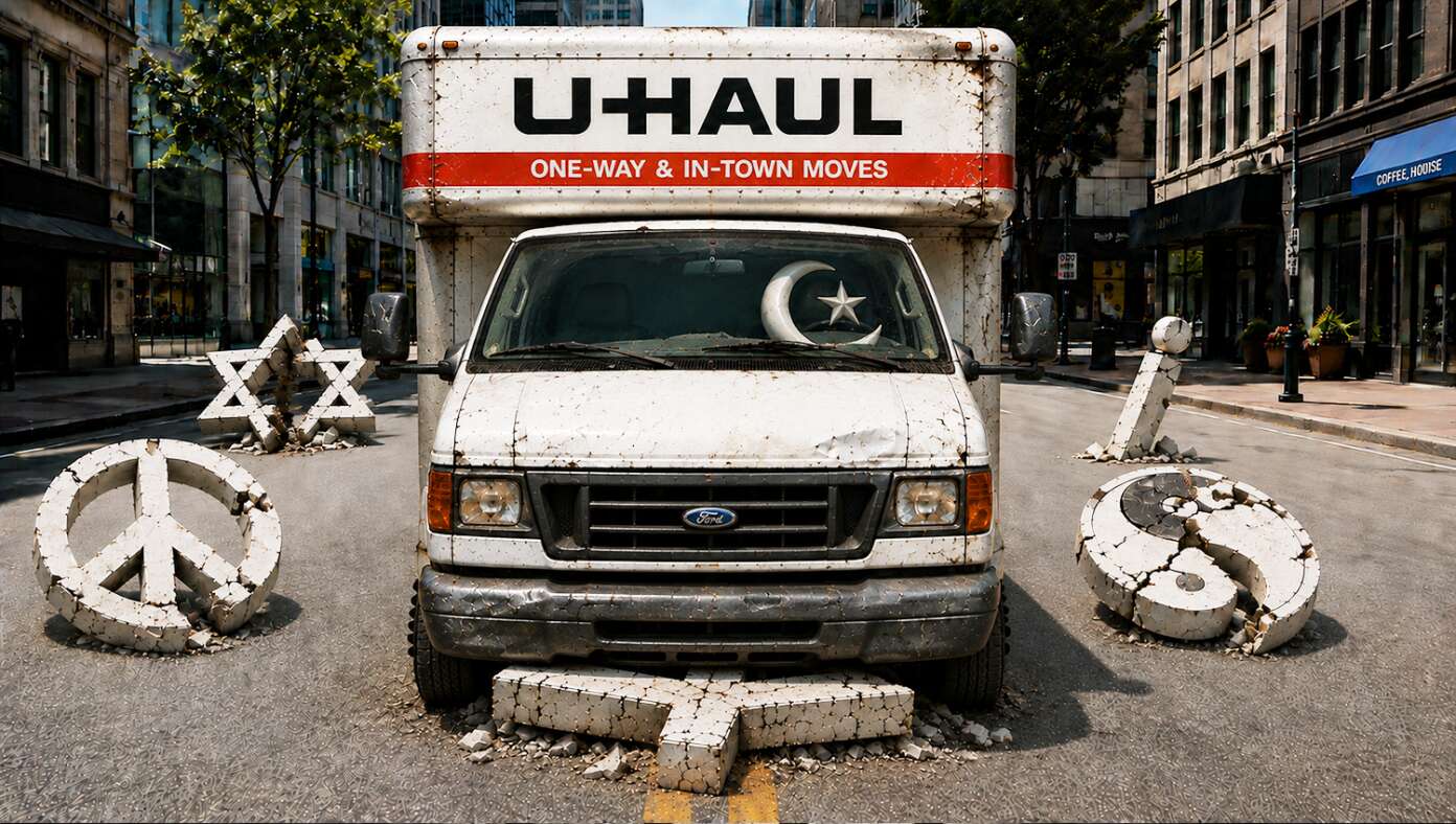 ‘C' From ‘Coexist’ Sticker Arrested For Running Over Other Letters With A Truck