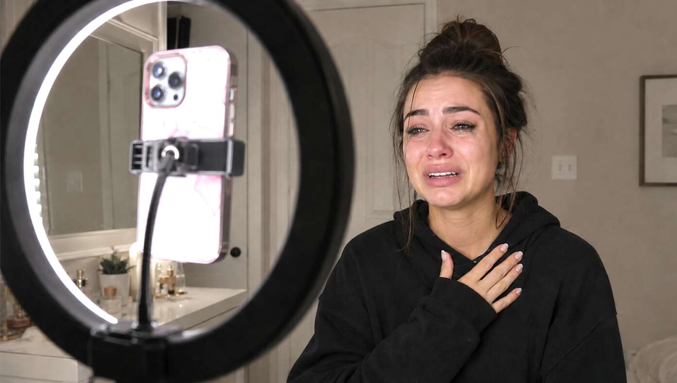 Sad: Woman's Mascara Not Smudged Enough While Filming Crying Selfie Video And Now She Has To Start All Over