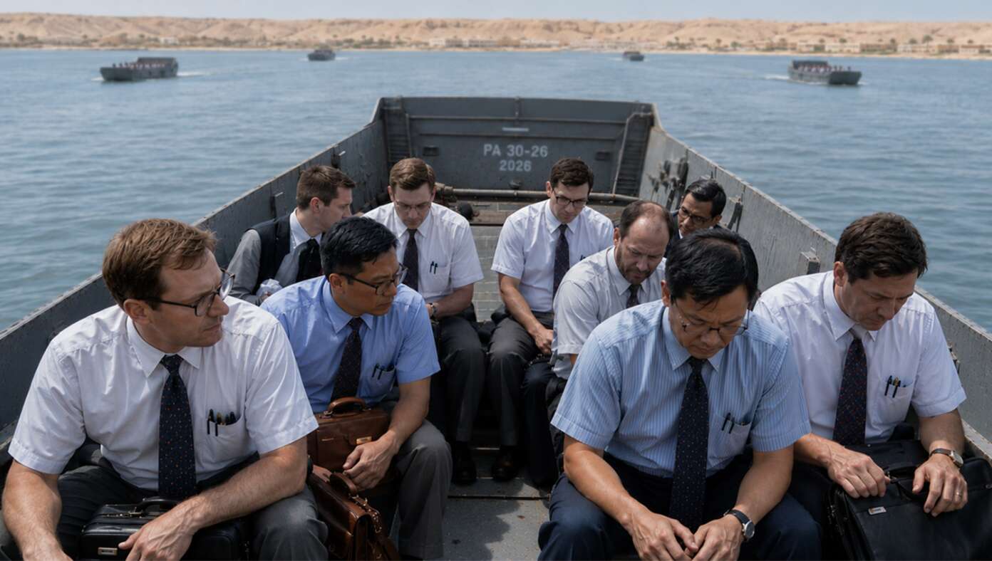 Thousands Of Accountants Board Higgins Boats In Preparation For 'Economic D Day' Against Iran