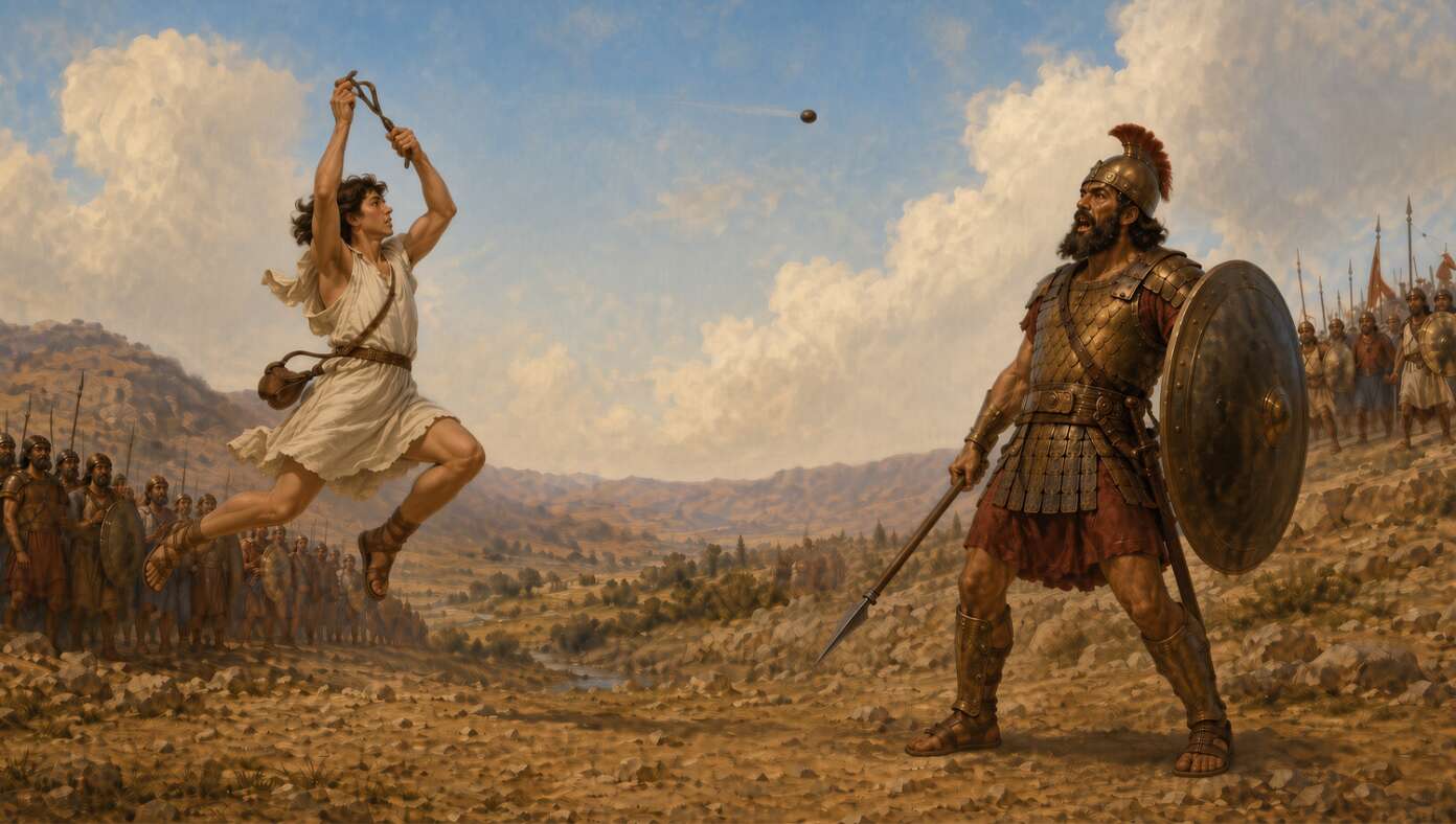 Bible Scholars Now Believe David Yelled, 'Kobe!' While Hucking Stone At Goliath
