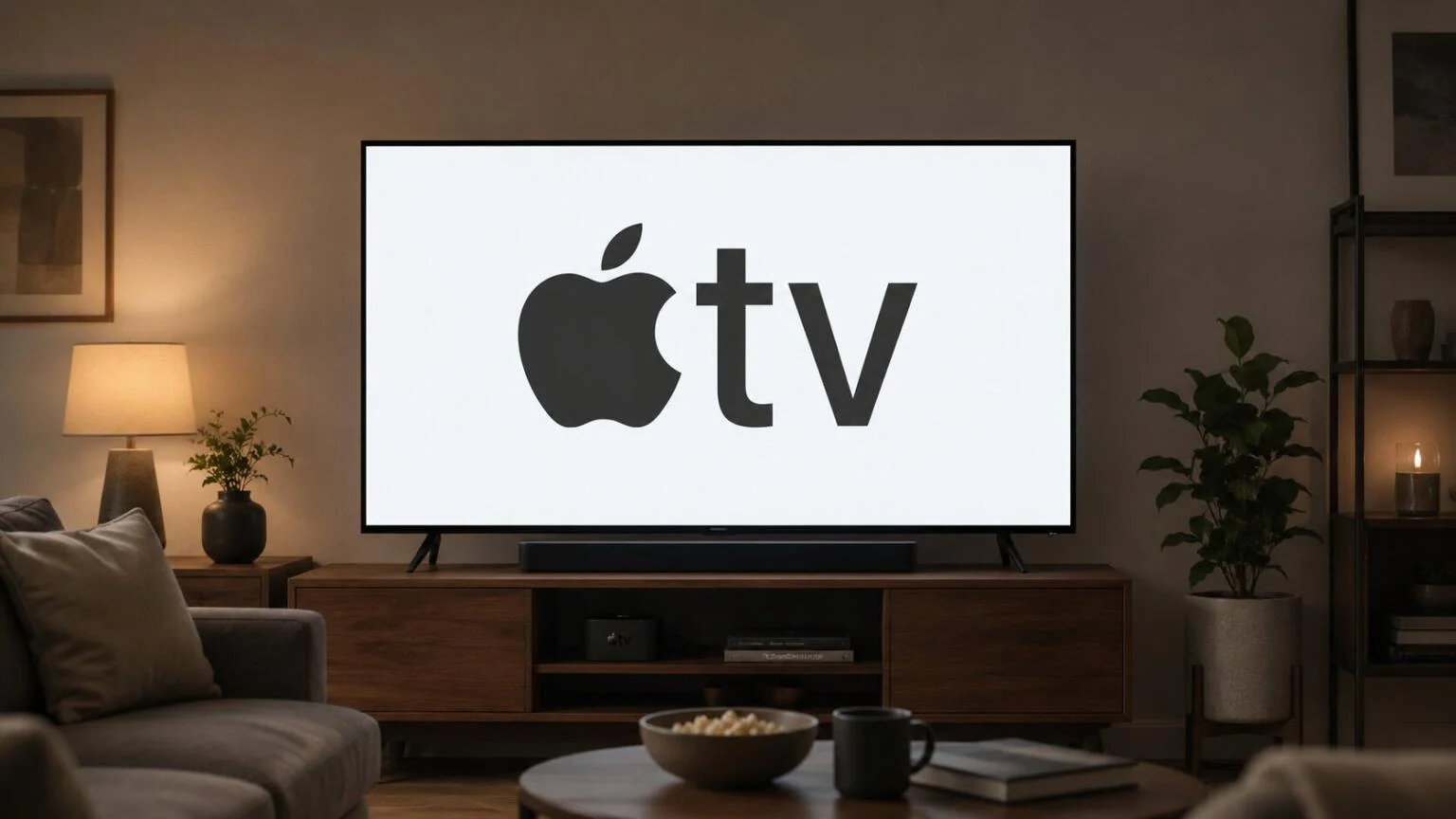 apple tv logo on tv