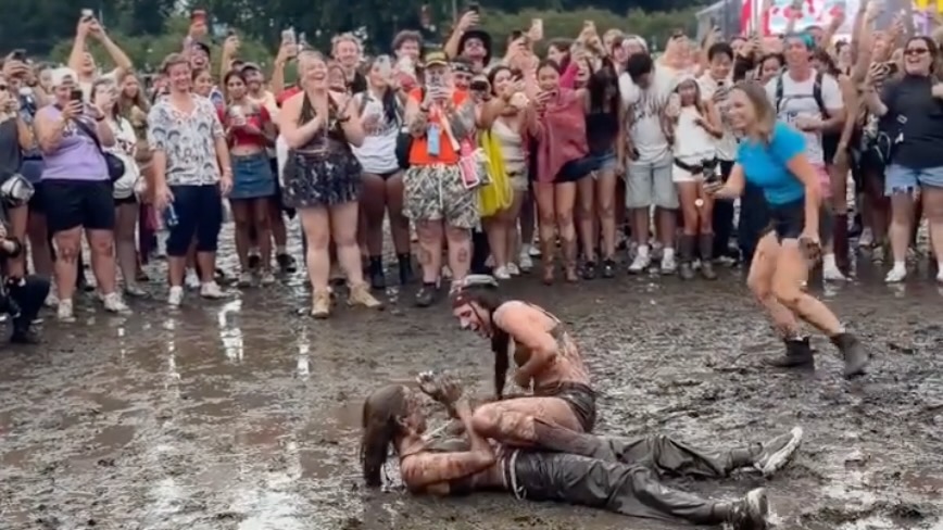Lollapalooza 2026 Erupts with Lesbian Mud Wrestling Chaos