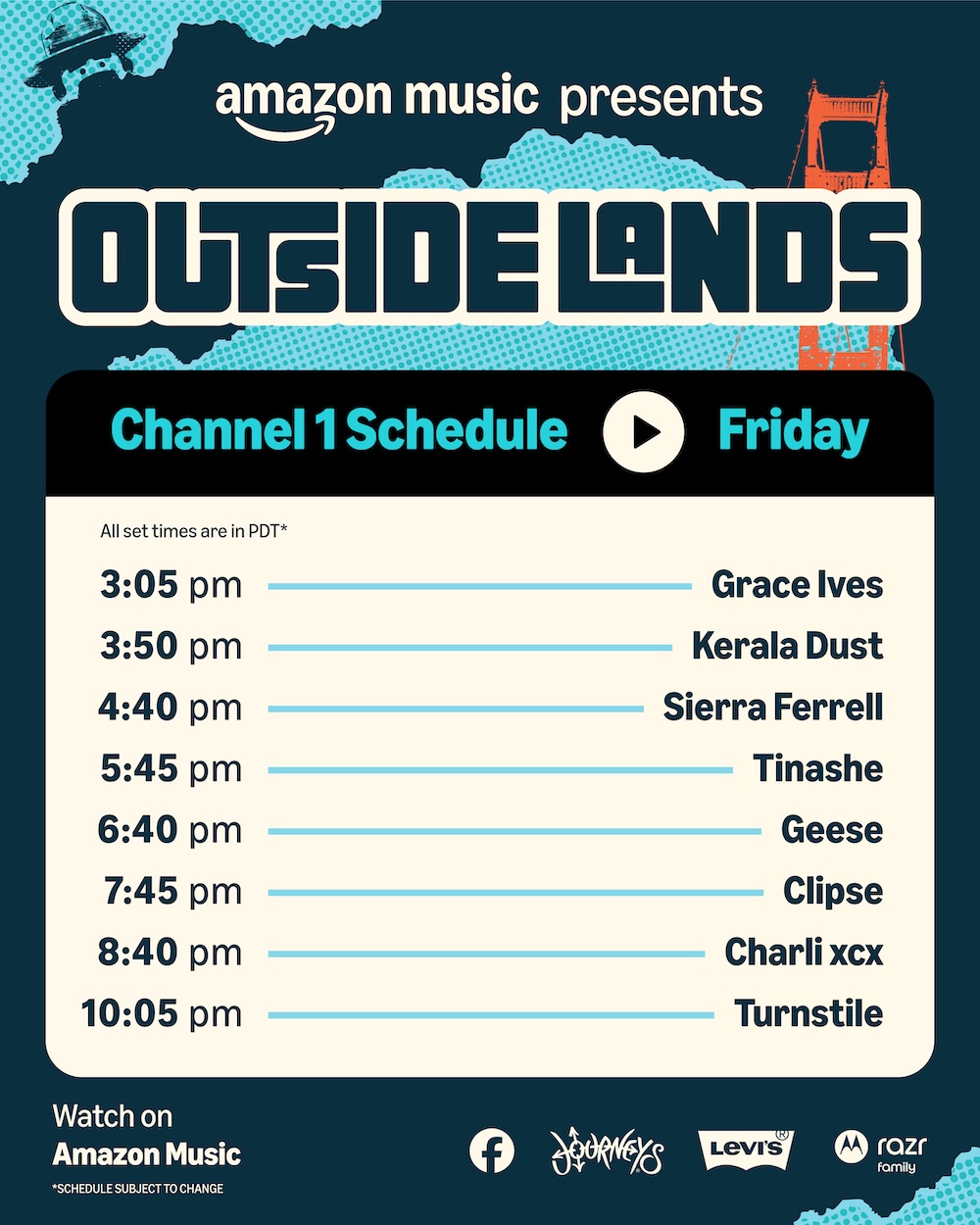 Outside Lands 2026 Livestream Set for Amazon Music Debut