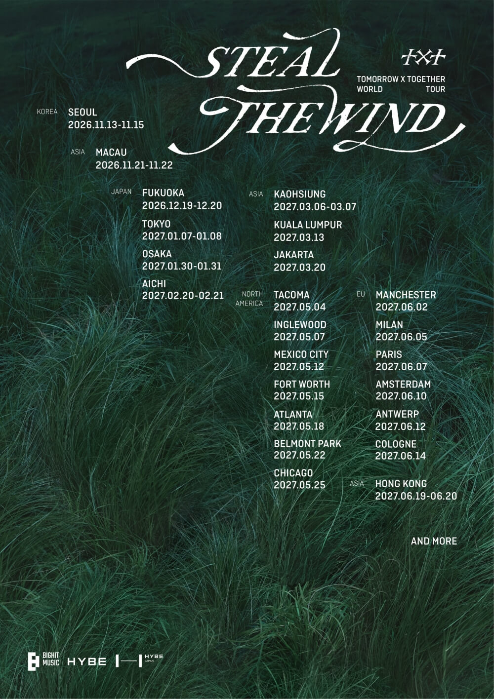 TOMORROW X TOGETHER Set For Epic STEAL THE WIND World Tour
