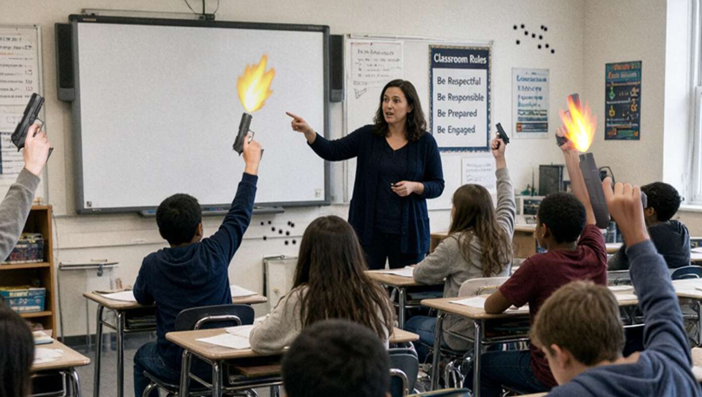 Chicago Teacher Asks Students To Please Raise Their Hands Instead Of Firing Pistols Into The Air