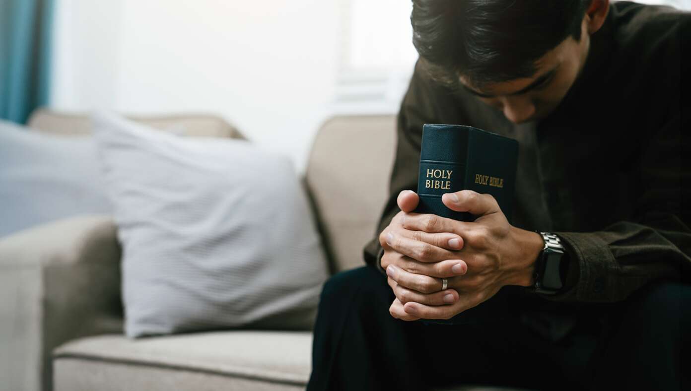 Man Wondering What The Prayers Of A Not So Righteous Man Availeth