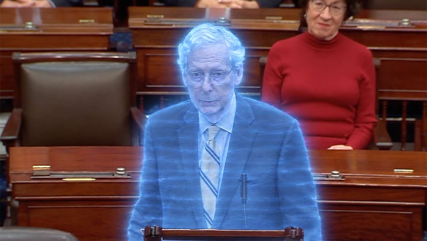 Mitch McConnell Returns To Senate As Force Ghost