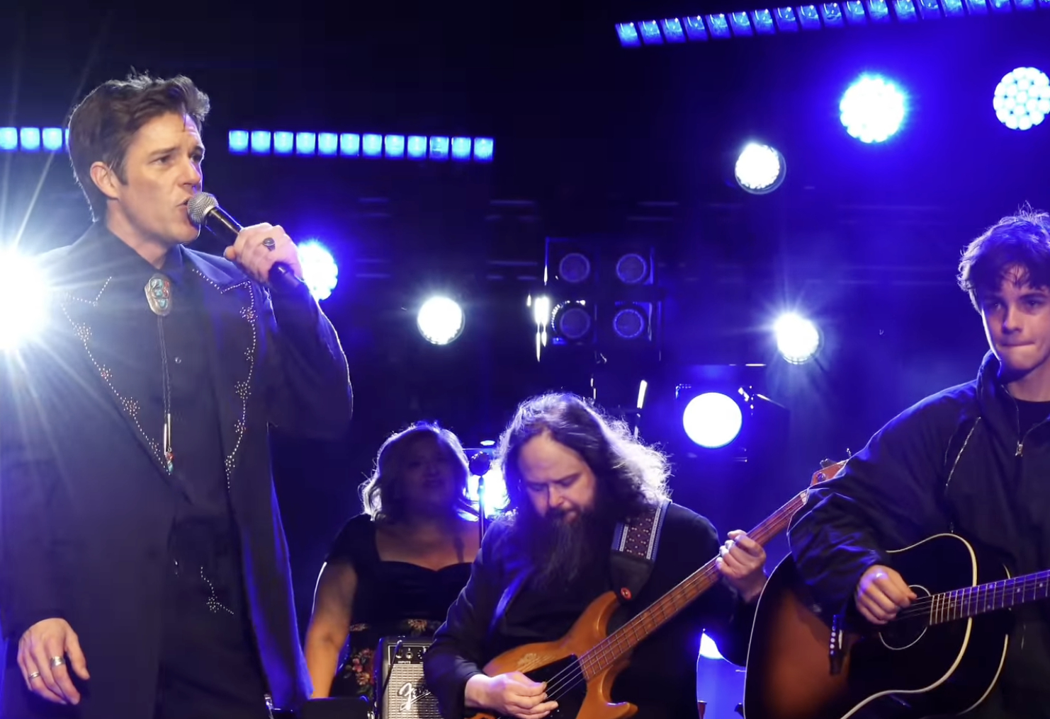 Brandon Flowers Covers Oasis With Son Onstage In Salt Lake City