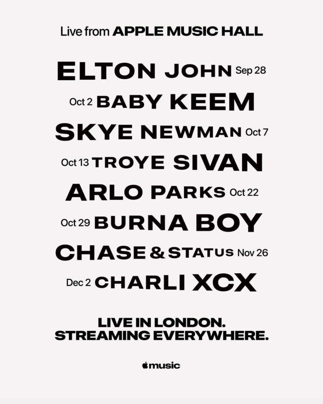 Elton John and Charli XCX Launch Apple Music Hall Live Series