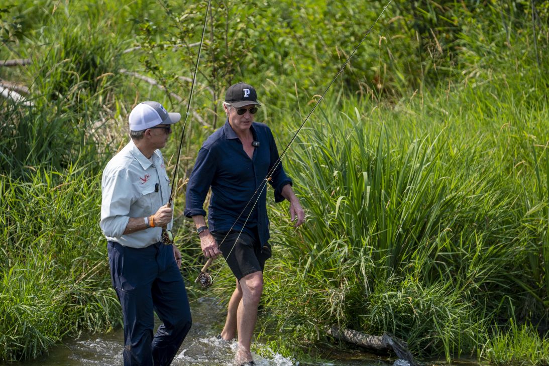 Gavin Newsom Reels in Votes One Fish at Time